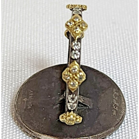 Armenta Old World 18K Gold & Silver Diamond Sapphire Ring 02742 Sz 7 – Excellent - Picture 6 of 16